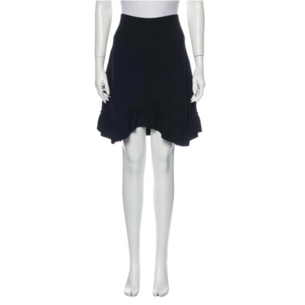 Chloe Black Midi Knee Length Ruffle Skirt L 10